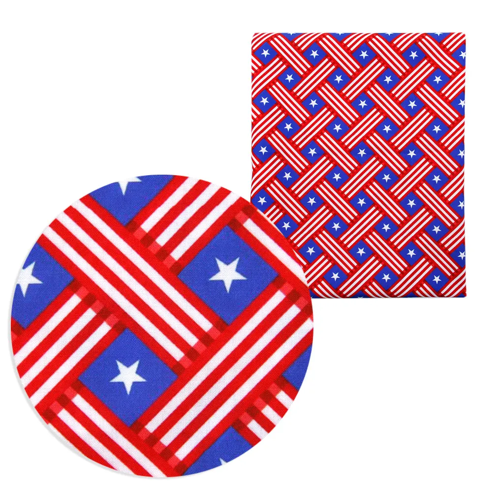 Independence Day (4 of july) Theme Printed Fabric