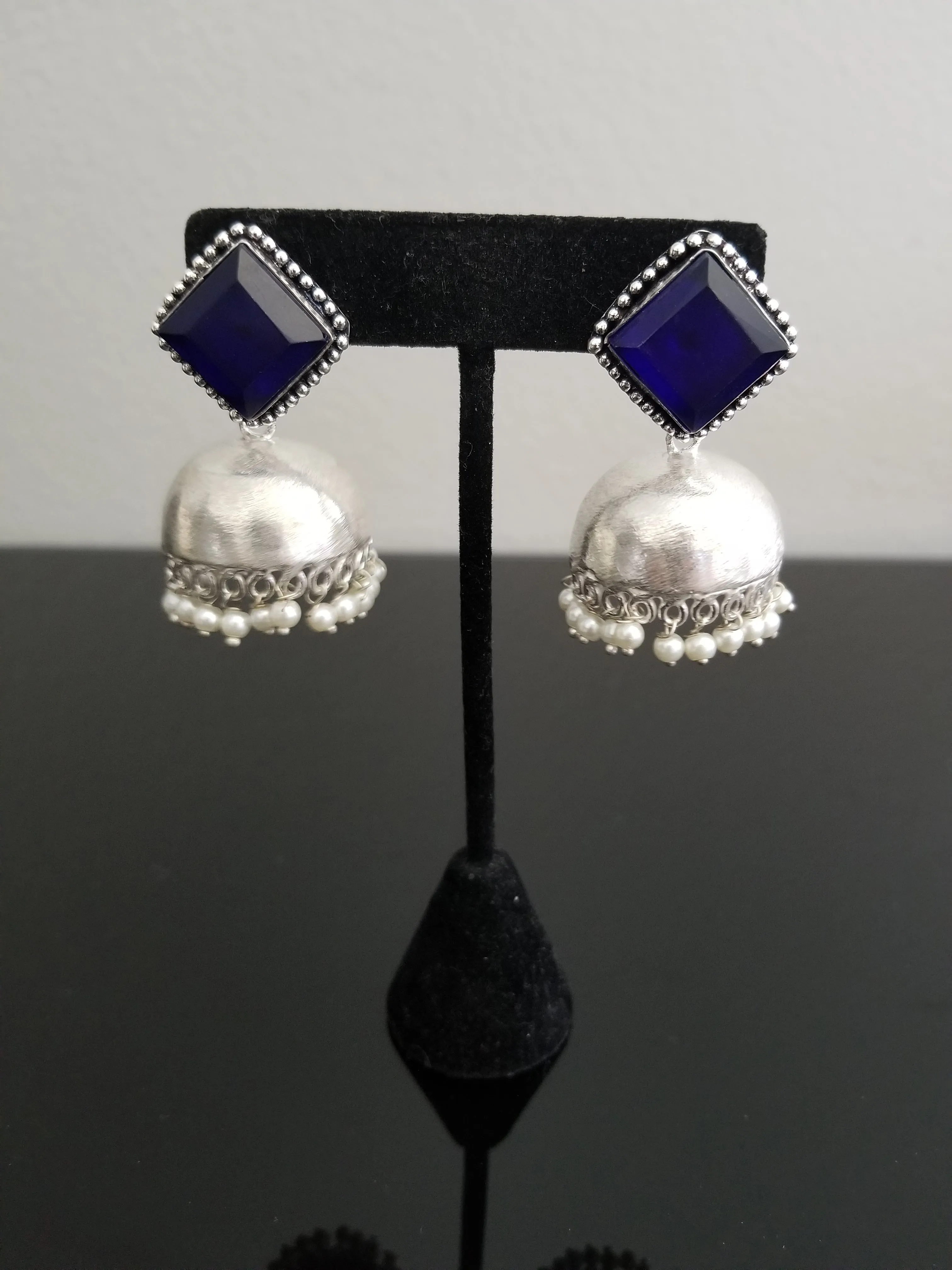 Indo Western Jhumkis With Oxidised Plating