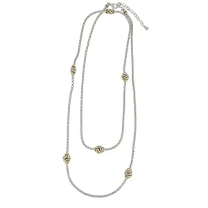 Infinity Love Knot Collection - 6-Station Two-Tone Necklace
