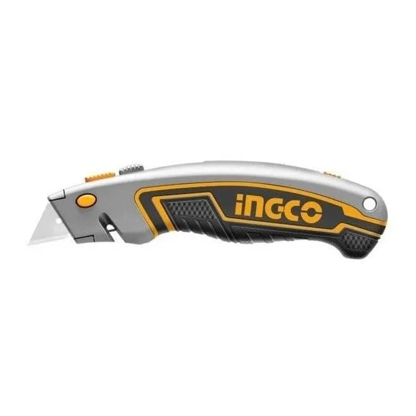 Ingco Utility Knife with 6 SK5 Blades – HUK6128
