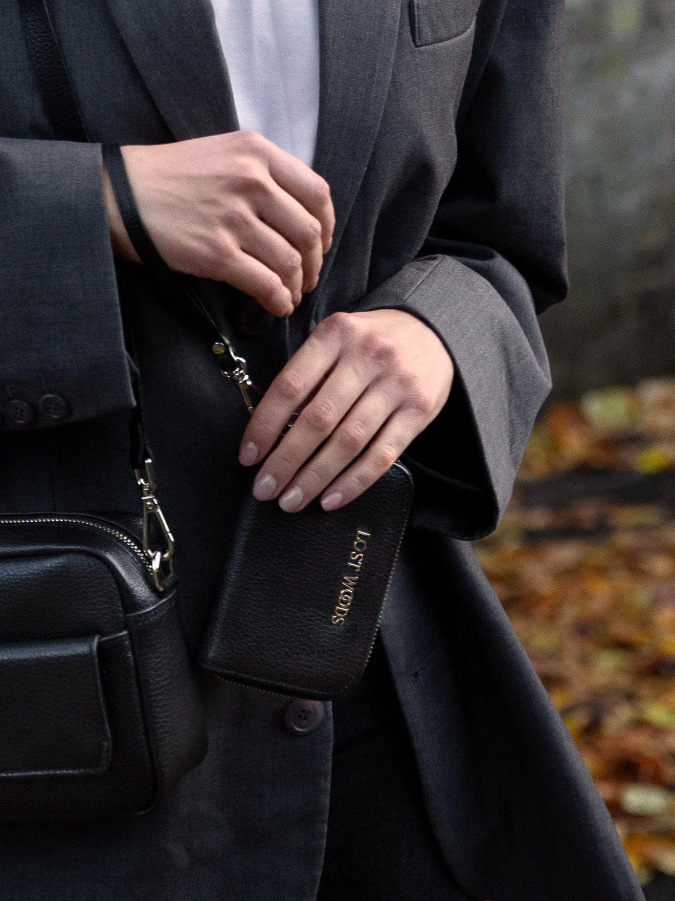 Iris MIRUM® Leather Vegan  Wallet | Black & Gold