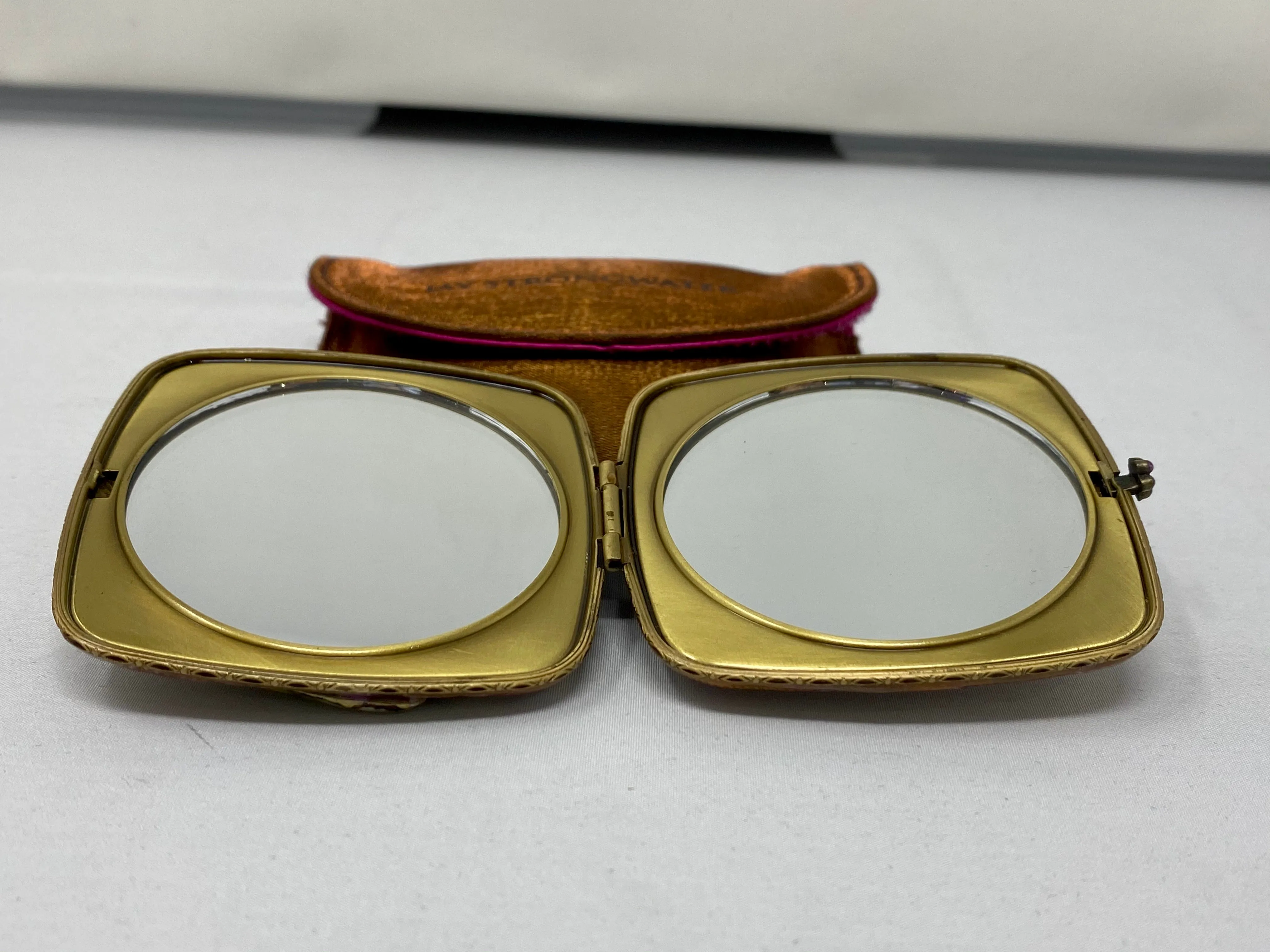 Jay Strongwater Lizard Double Compact Mirror
