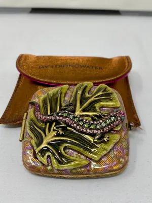 Jay Strongwater Lizard Double Compact Mirror