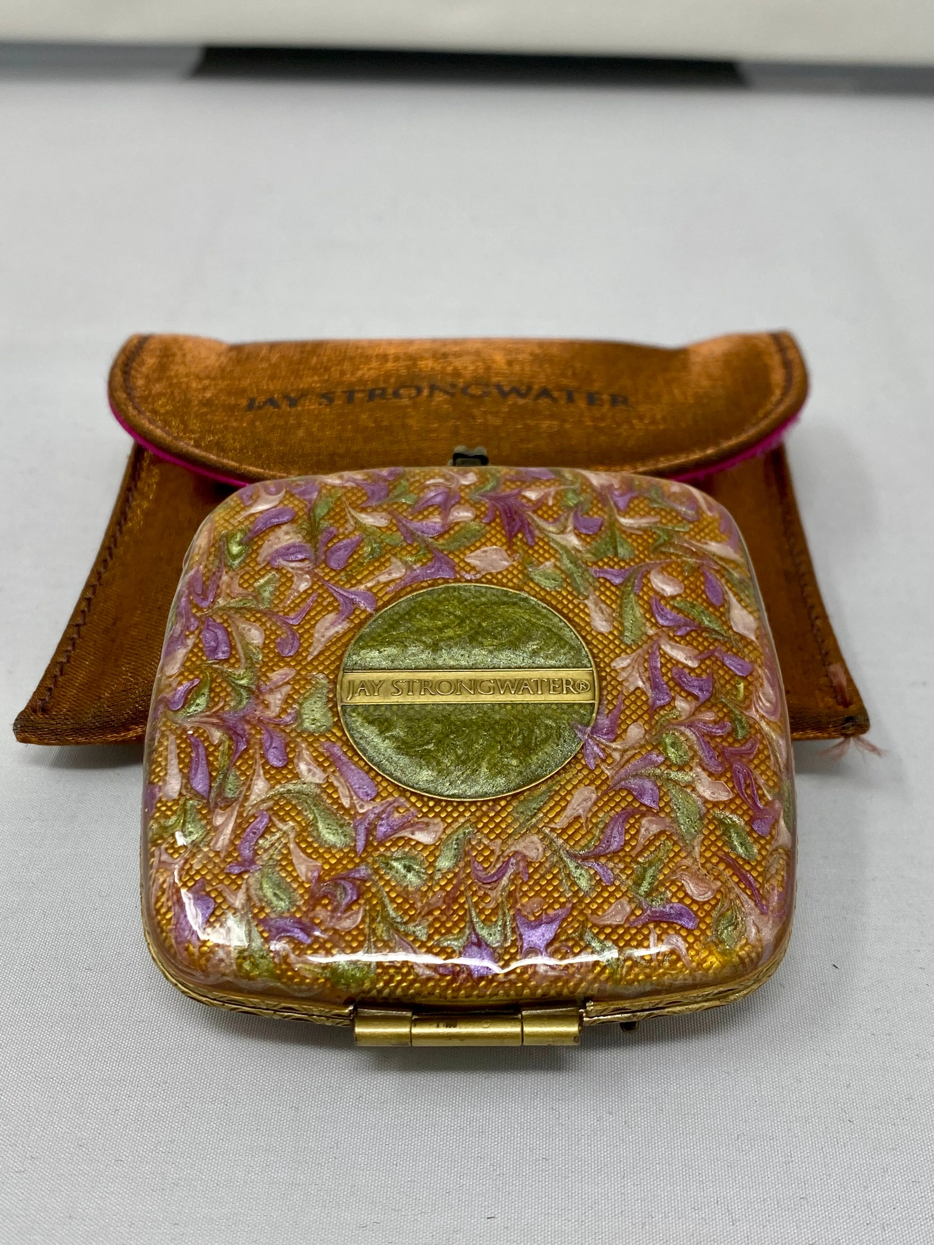 Jay Strongwater Lizard Double Compact Mirror