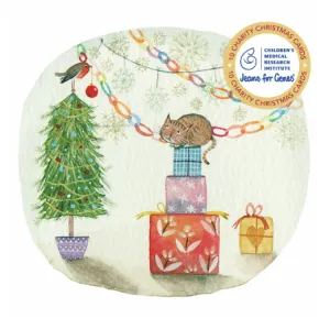 Jeans for Genes Curious Cat Charity Boxed Christmas Cards