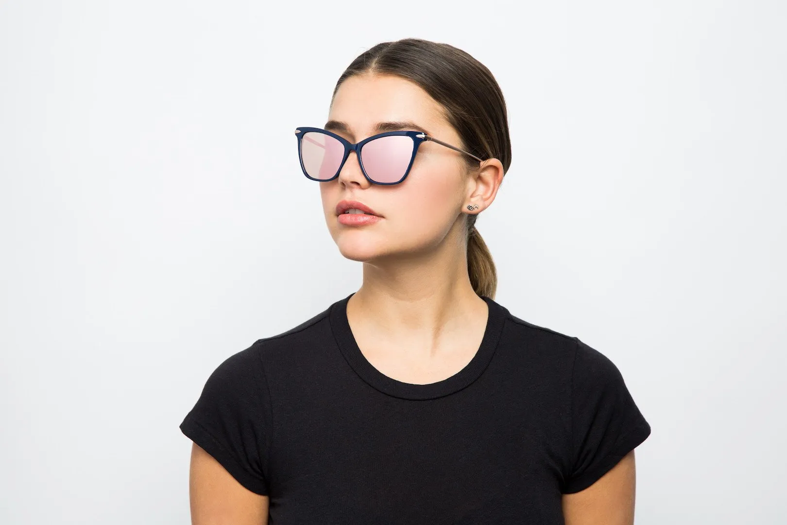 Jetsetter Sunglasses | Navy & Rose Gold