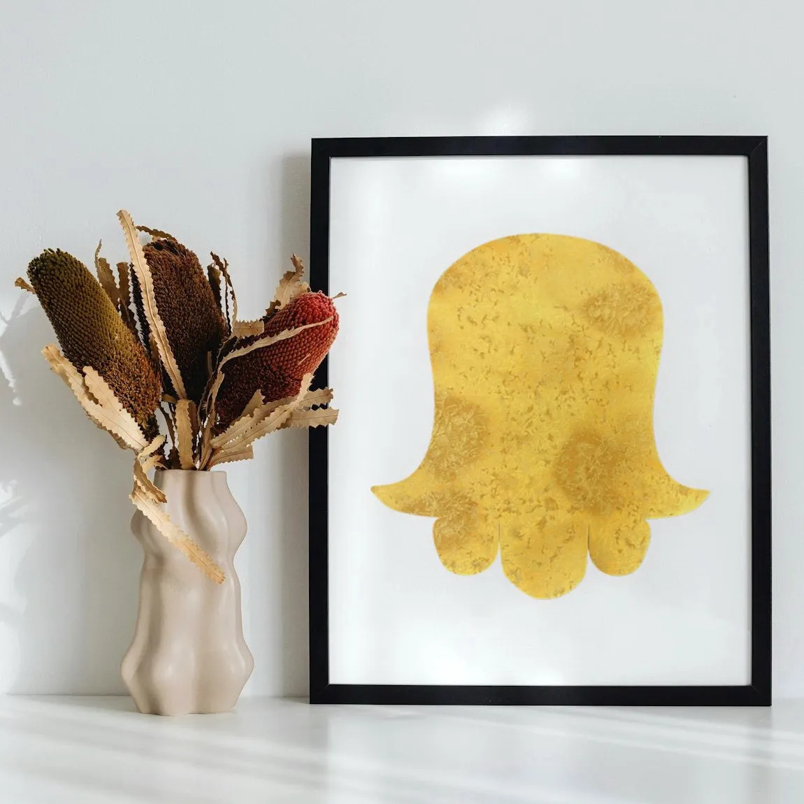 Jewish Die Cut Fusible Applique - Gold Hamsa