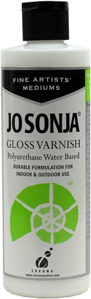 Jo Sonja Gloss Polyurethane Varnish - 8oz- 8oz