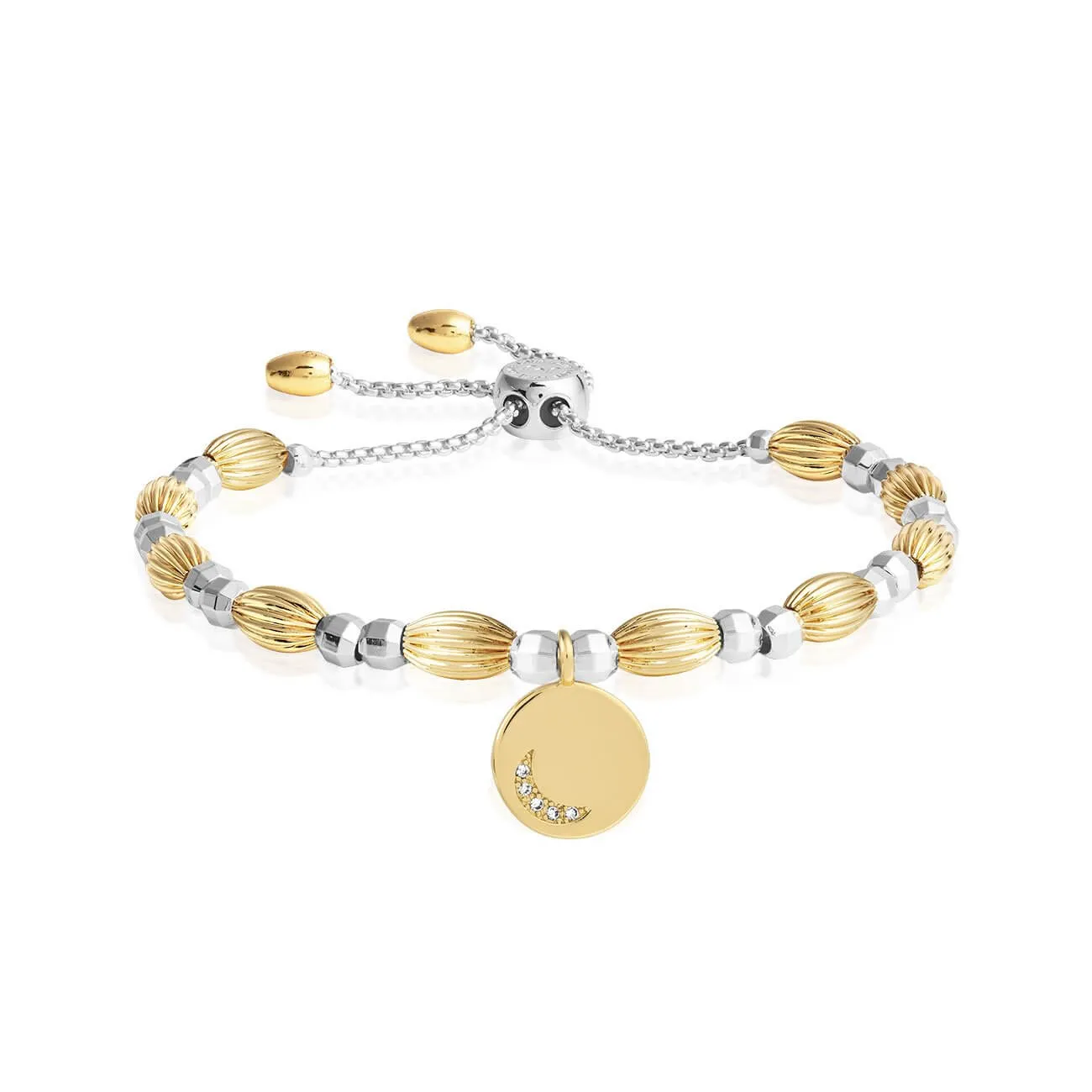 Joma Two Tone Moon Disc Bracelet