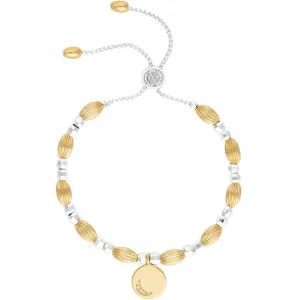 Joma Two Tone Moon Disc Bracelet
