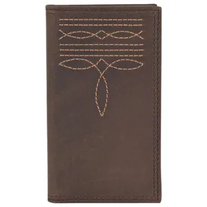 Justin Jr Brown Boot Stitch Rodeo Wallet