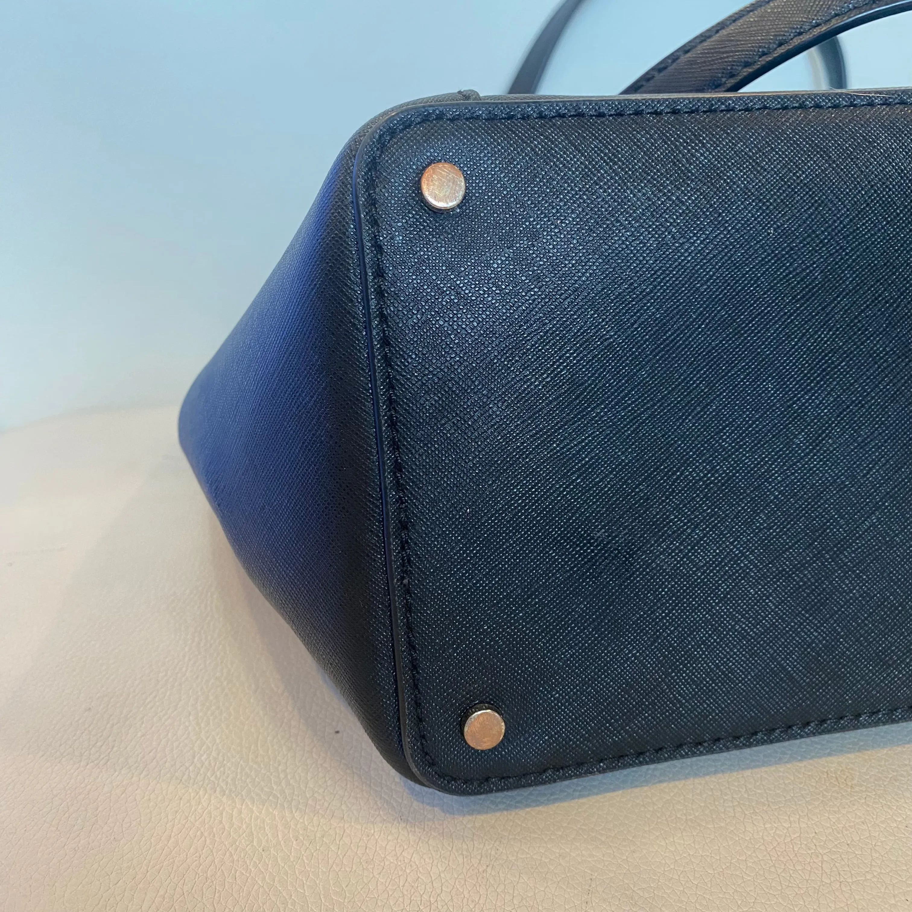 KATE SPADE Cameron Pocket Black Leather Tote
