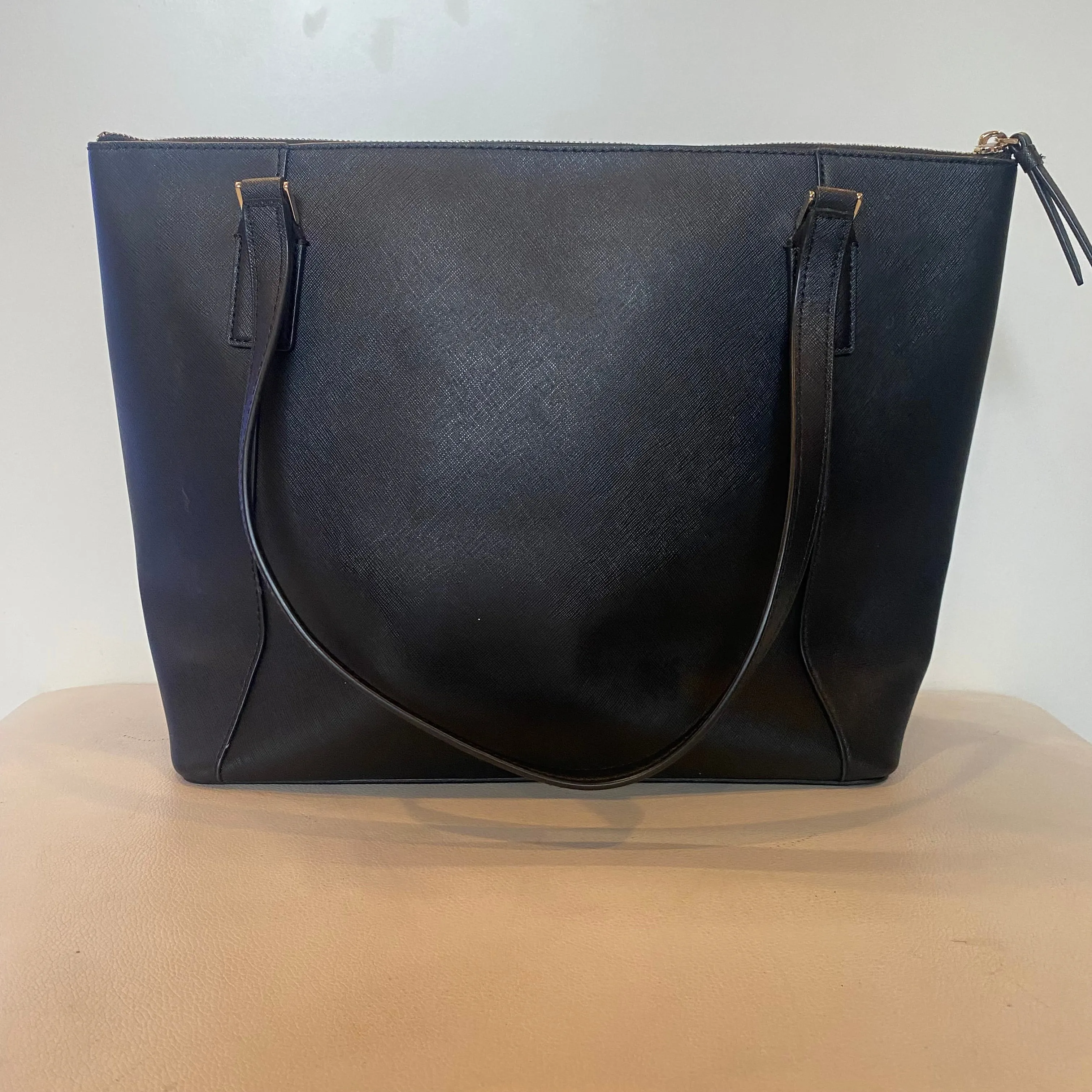 KATE SPADE Cameron Pocket Black Leather Tote