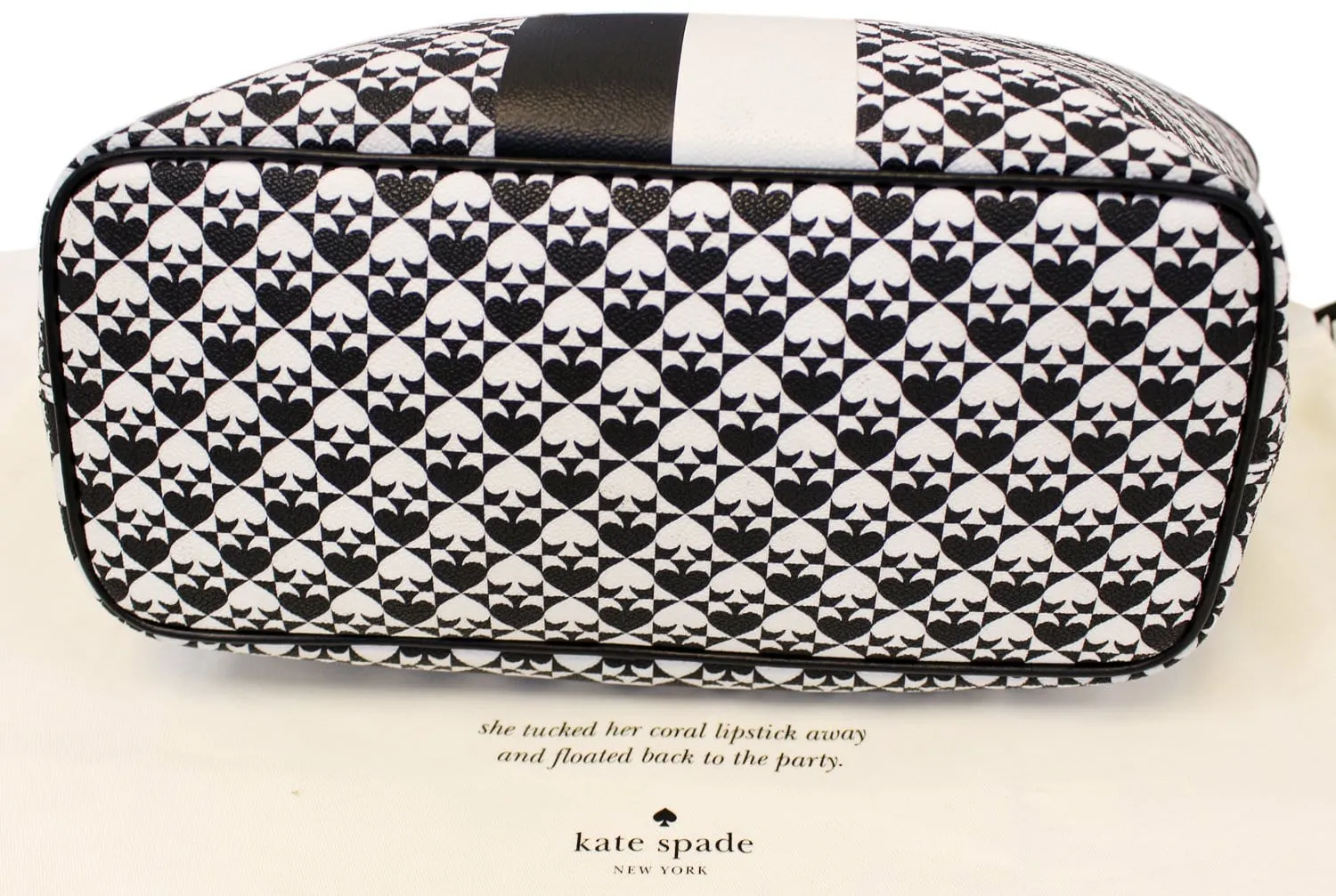 KATE SPADE Penn Place Black/White Tote Shoulder Bag
