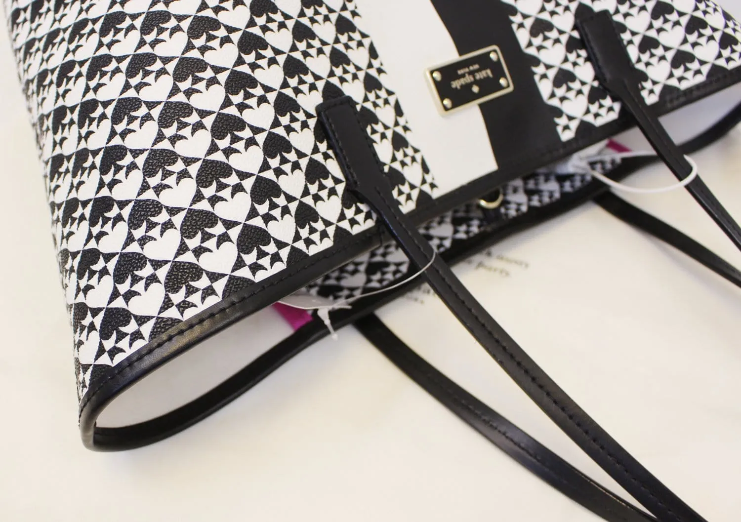 KATE SPADE Penn Place Black/White Tote Shoulder Bag