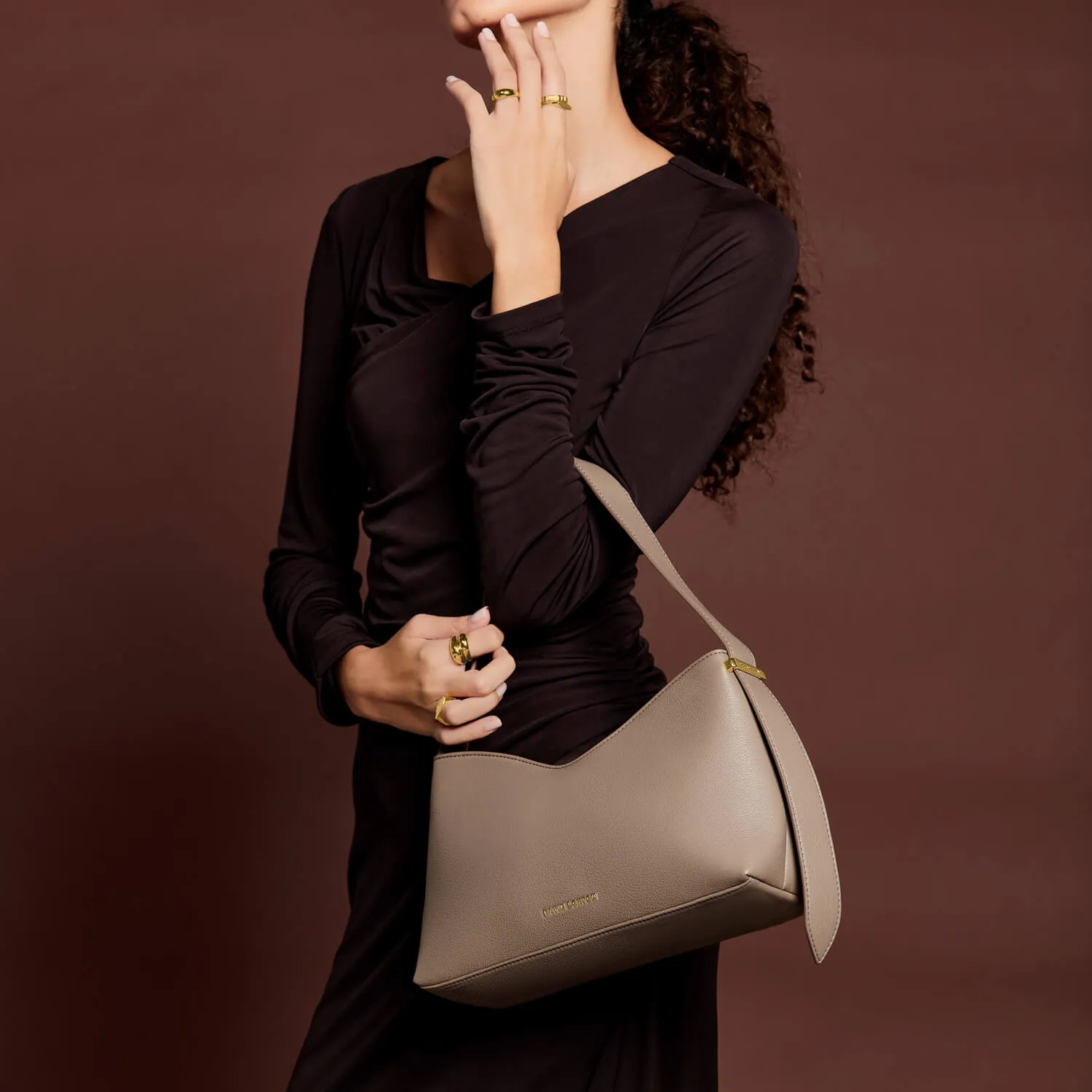 Katie Loxton Camille Shoulder Bag - Mocha