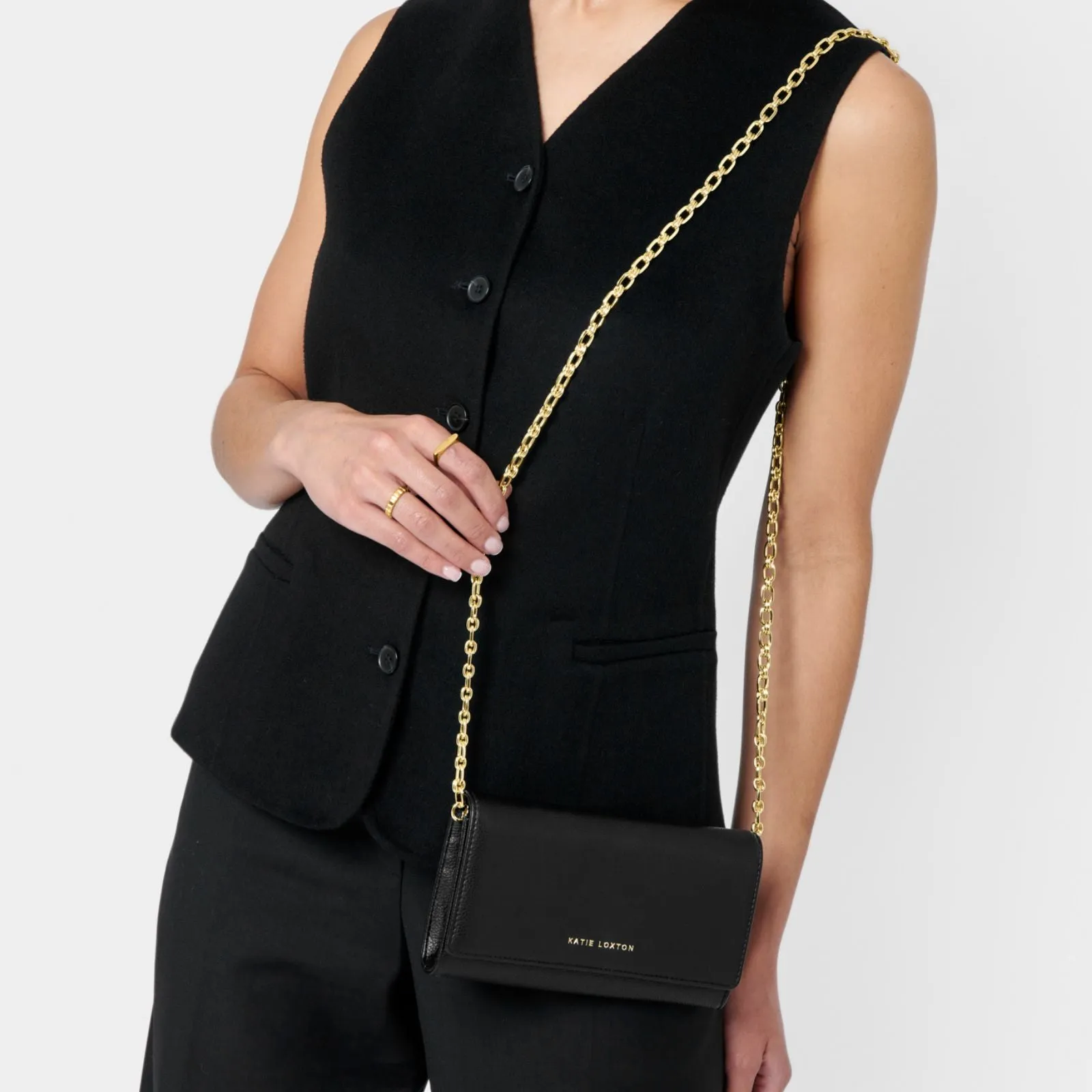Katie Loxton Rubi Chain Crossbody Purse - Black