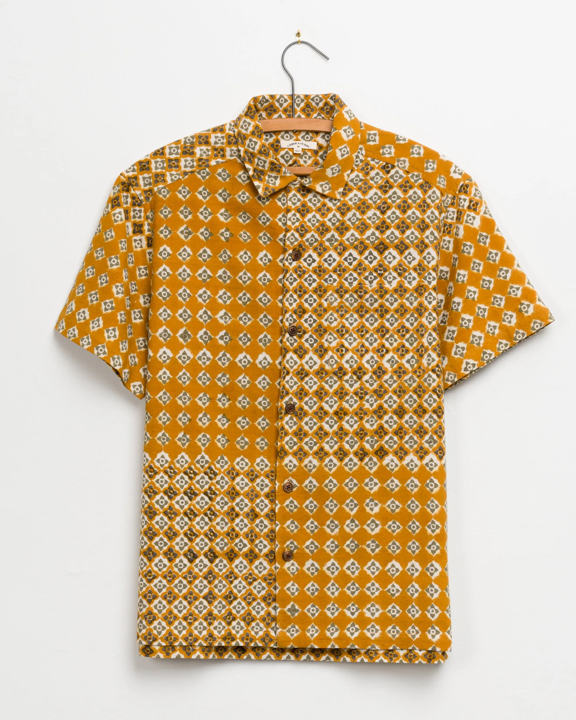 Khushi Camp Shirt in Engineered Umber