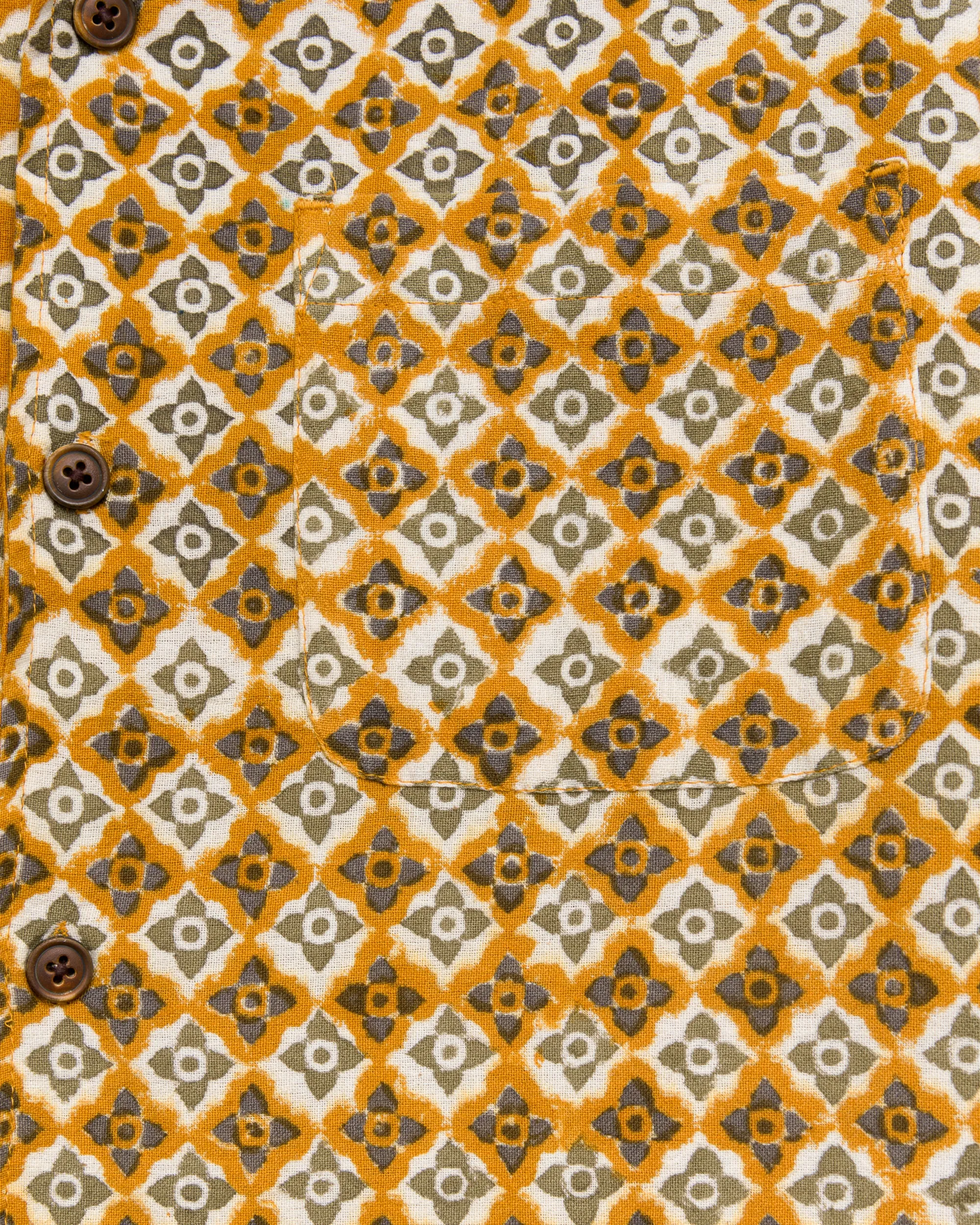 Khushi Camp Shirt in Engineered Umber