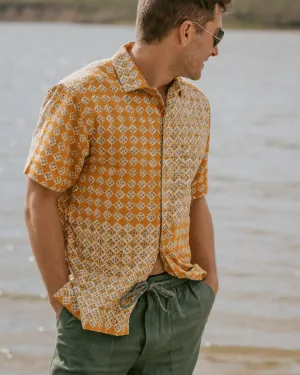 Khushi Camp Shirt in Engineered Umber