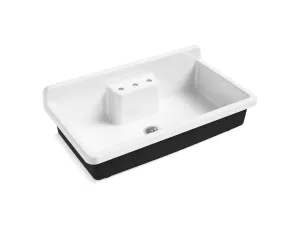 KOHLER K-21103-3HP5 Farmstead 45" top-/wall-mount single-bowl workstation farmhouse kitchen sink