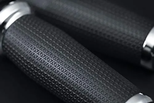 Kuryakyn 5949 Motorcycle Handlebar Accessory: Thresher Grips with End Caps