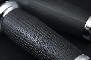 Kuryakyn 5949 Motorcycle Handlebar Accessory: Thresher Grips with End Caps