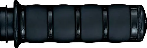Kuryakyn 6320 Premium ISO Handlebar Grips for Dual Cable Throttle Control: 1982-2019 Harley-Davidson Motorcycles, Gloss Black, 1 Pair