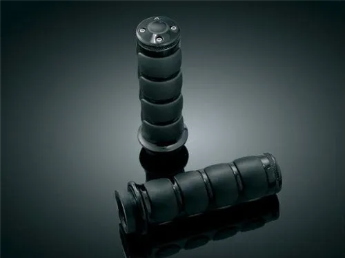 Kuryakyn 6344 Premium ISO Handlebar Grips for Throttle and Clutch: Universal Fit for Sport Bike Motorcycles with 7/8" Diameter Bars, Gloss Black, 1 Pair