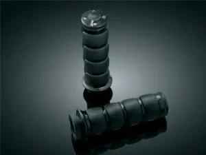 Kuryakyn 6344 Premium ISO Handlebar Grips for Throttle and Clutch: Universal Fit for Sport Bike Motorcycles with 7/8" Diameter Bars, Gloss Black, 1 Pair
