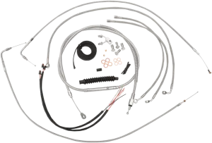 LA Choppers LA-8122KT2-13 Complete Handlebar Cable/Brake & Clutch Line/Wire Kit - Stainless Braided