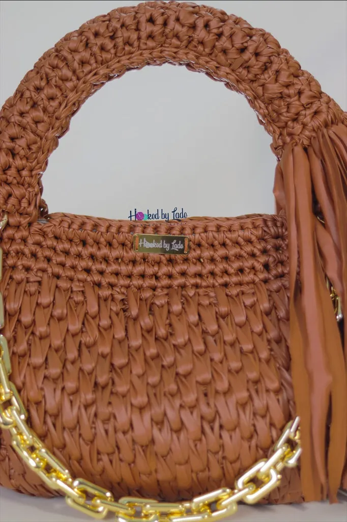 ‘Lade’ tote crochet bag in Earthy Tan (Medium)