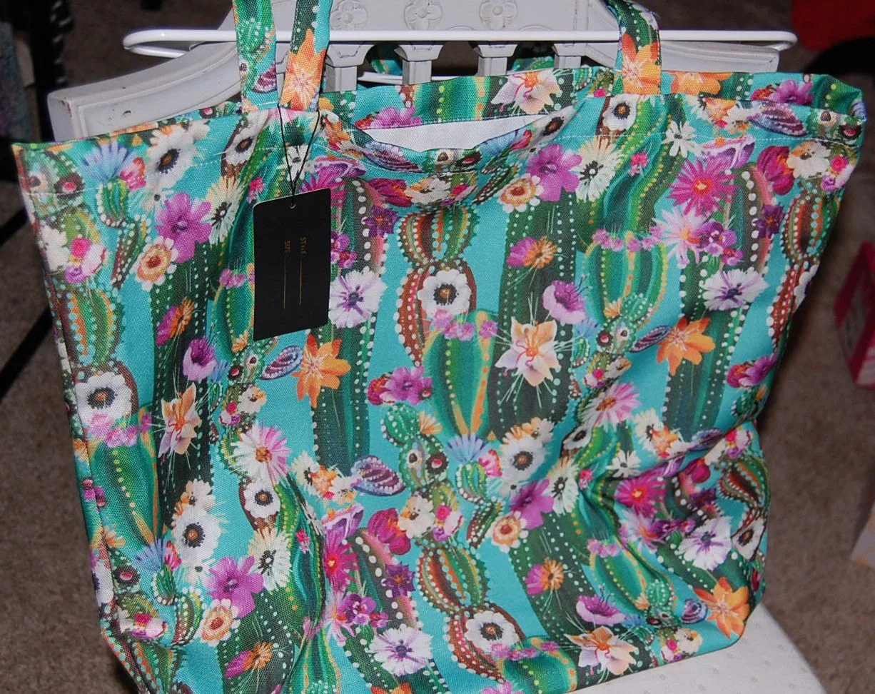 L&B Cactus shopping tote bag