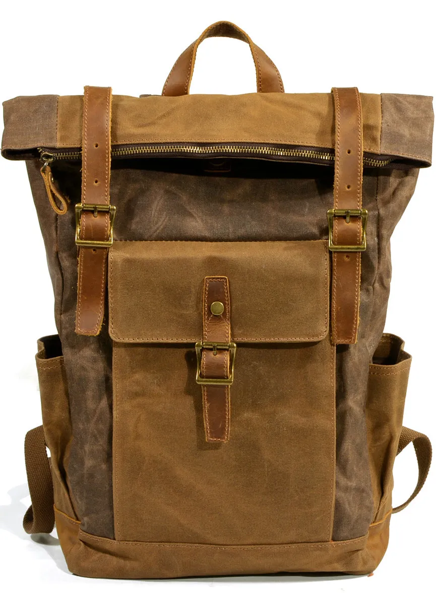 Large Waterproof Canvas Backpack 15.6in