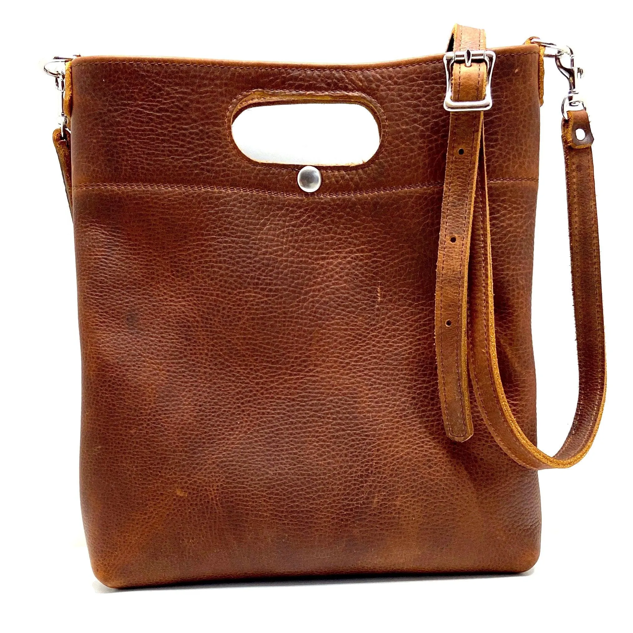 Leather Handle Tote Bag