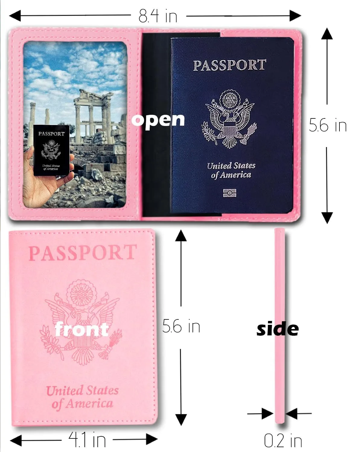 Leather Pink Passport Wallet International Travel Must Haves