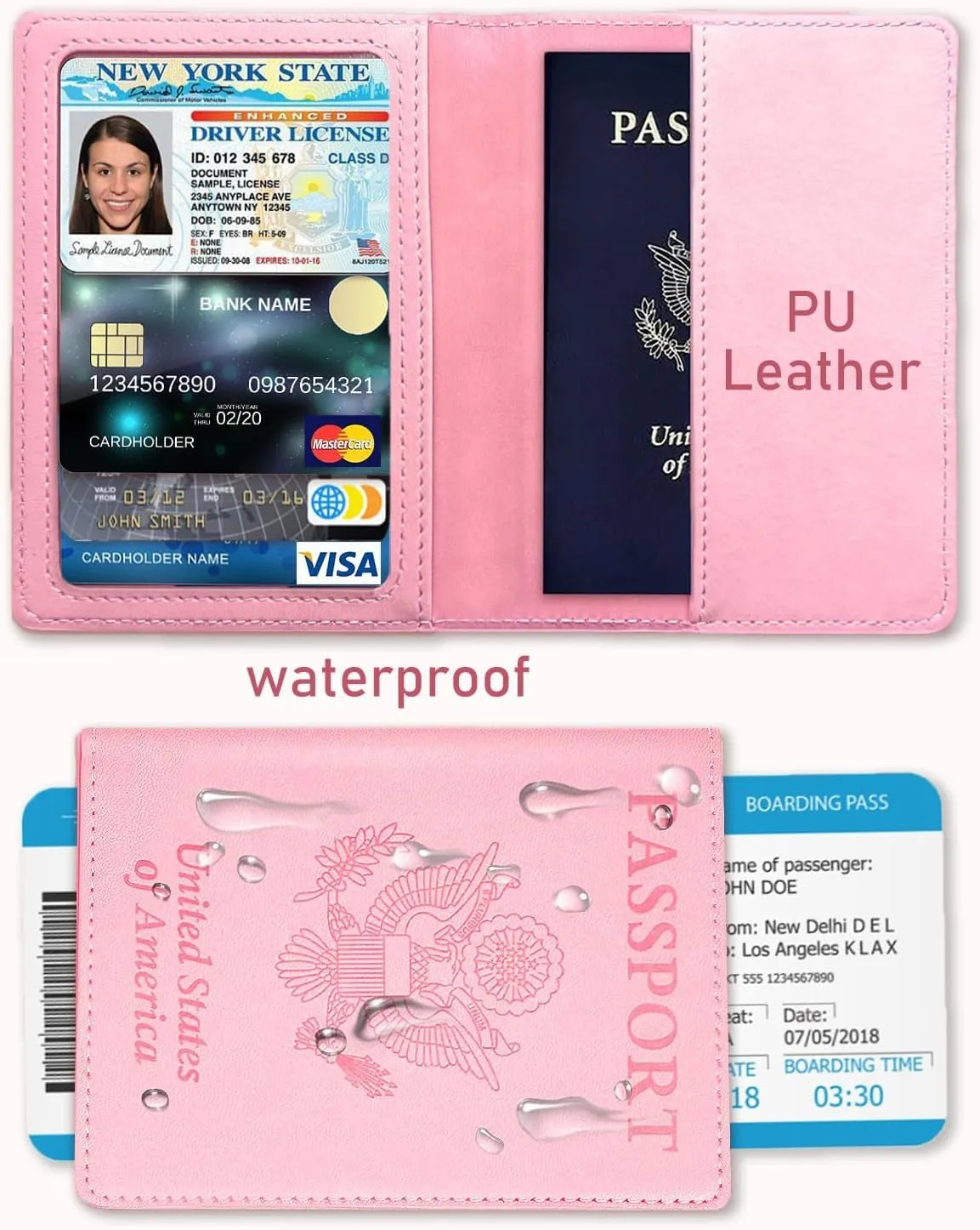 Leather Pink Passport Wallet International Travel Must Haves