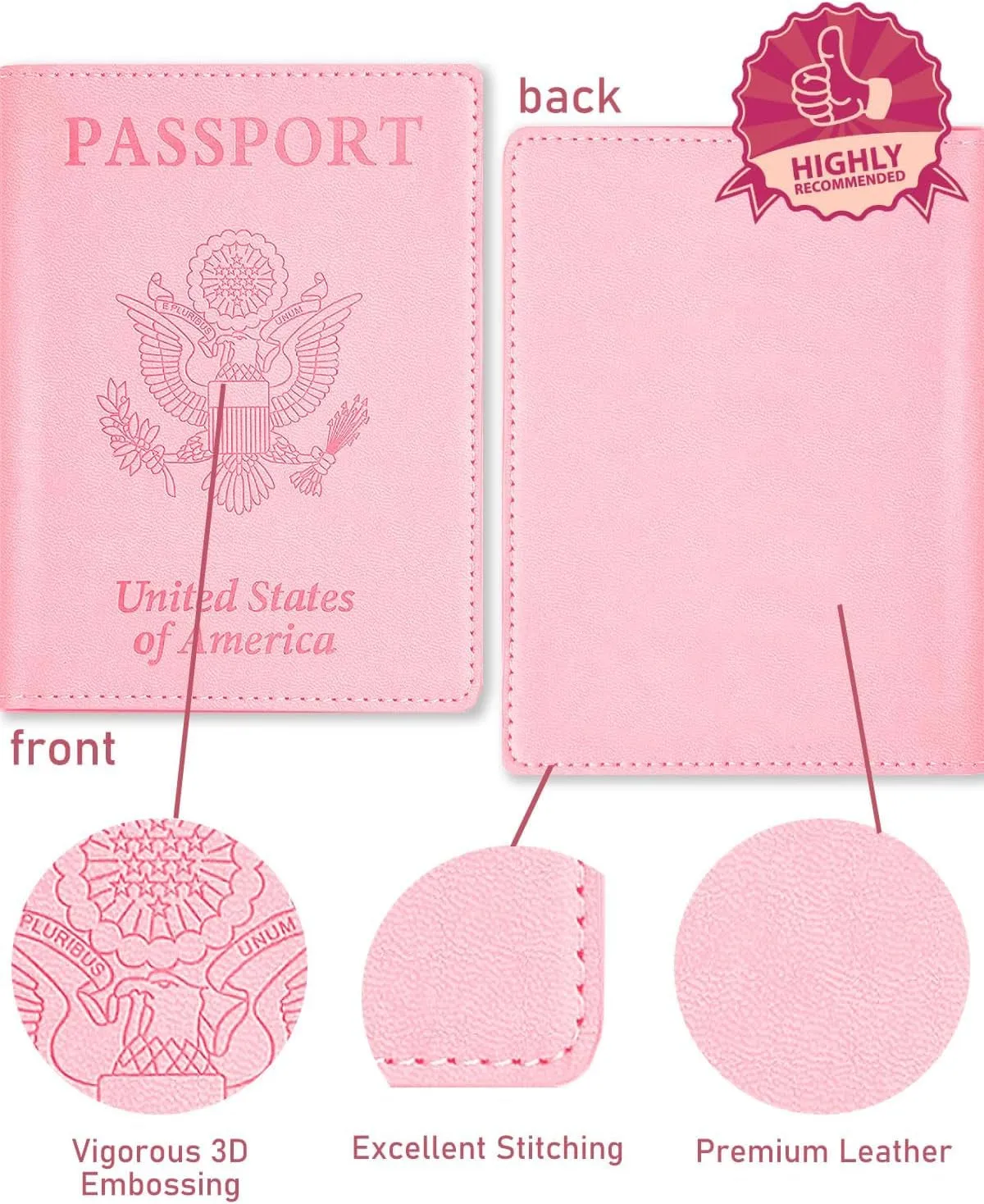Leather Pink Passport Wallet International Travel Must Haves