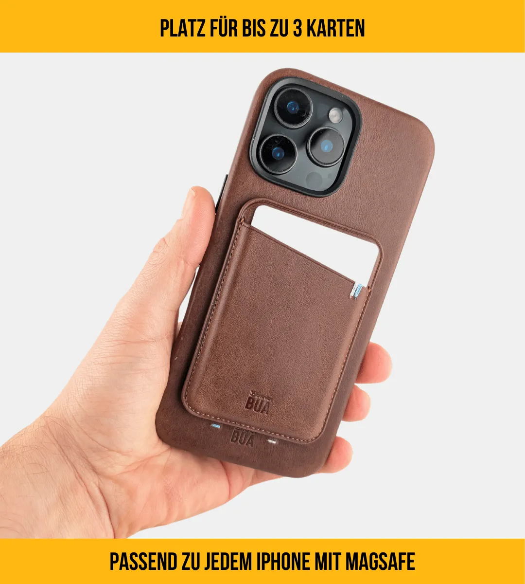 Leder Wallet für iPhone mit MagSafe | Braun