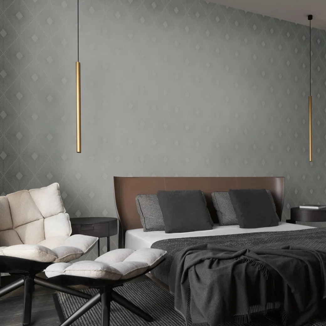 Light Grey & Silver Harlowe Wallpaper (57 SqFt)