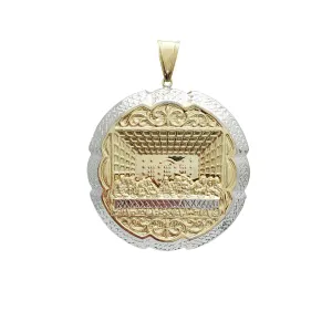 Lightweight Closed-Back Last Supper Pendant (14K)