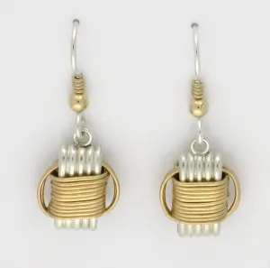 Lightweight, Two-Tone dangle earrings, small