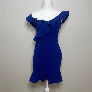 Likely Elegant Blue Off-Shoulder Dress Size 8