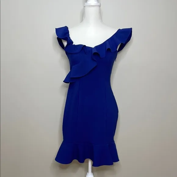 Likely Elegant Blue Off-Shoulder Dress Size 8