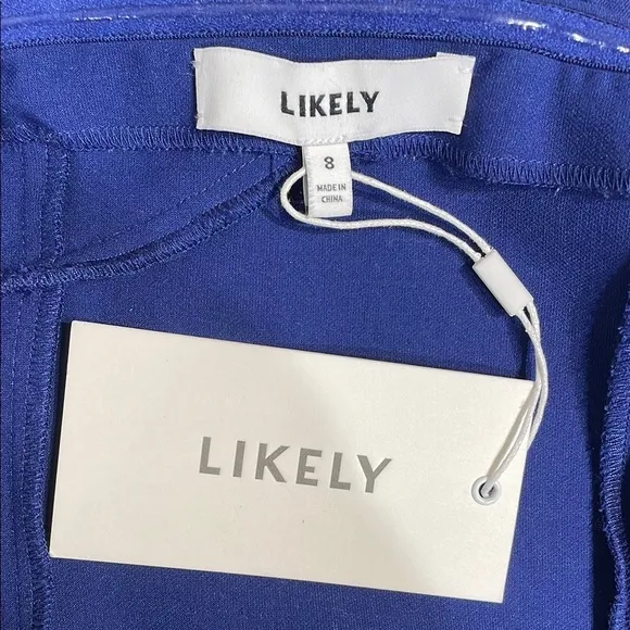 Likely Elegant Blue Off-Shoulder Dress Size 8
