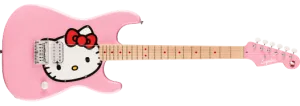 Limited Edition Hello Kitty® Stratocaster® with Gig Bag, Maple Fingerboard, Pink