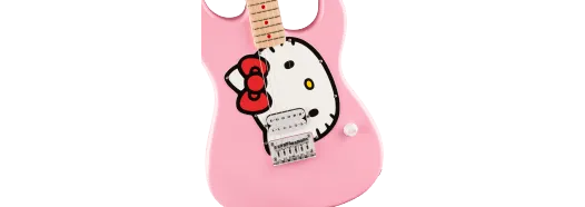 Limited Edition Hello Kitty® Stratocaster® with Gig Bag, Maple Fingerboard, Pink