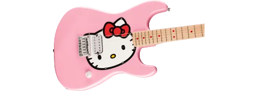Limited Edition Hello Kitty® Stratocaster® with Gig Bag, Maple Fingerboard, Pink