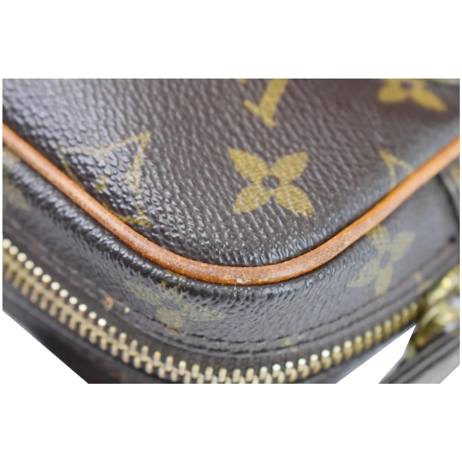 LOUIS VUITTON Amazone Monogram Canvas Shoulder Bag Brown