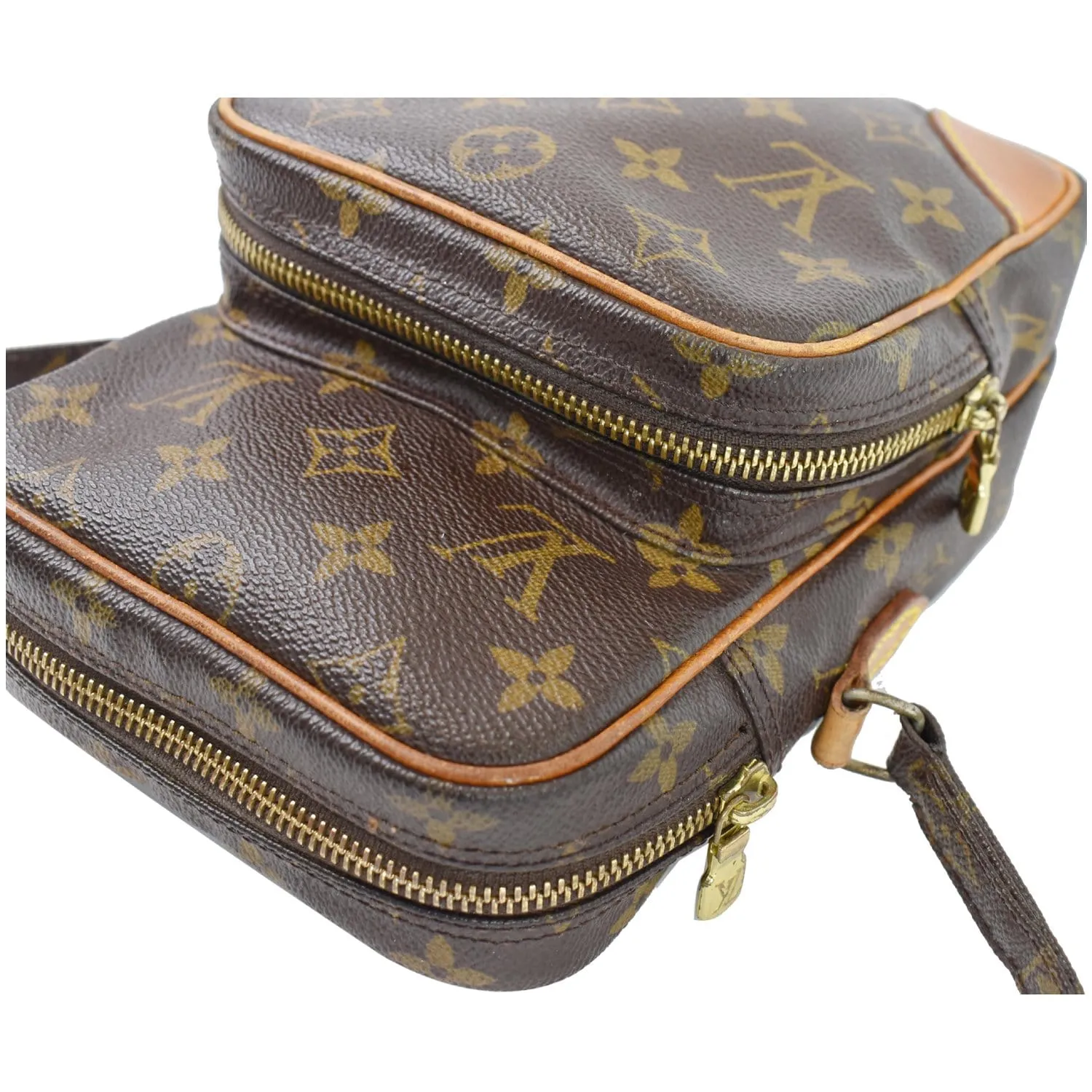 LOUIS VUITTON Amazone Monogram Canvas Shoulder Bag Brown